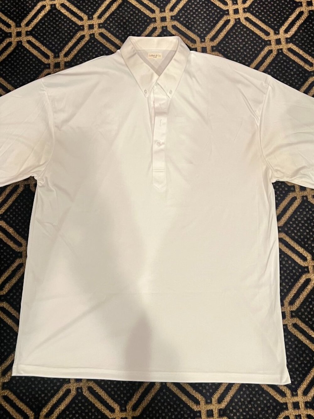 Collars & Co. White Short Sleeve Dress Collar Performance Polo Men’s 3XL